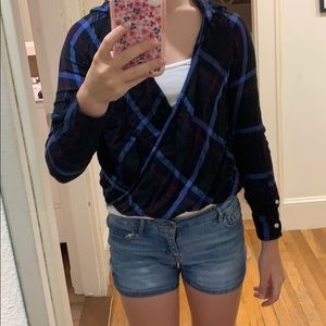 Aeropostale cross flannel top